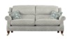 Large 2 Seater Sofa. Grade B Fabric - Paris Damask Silver